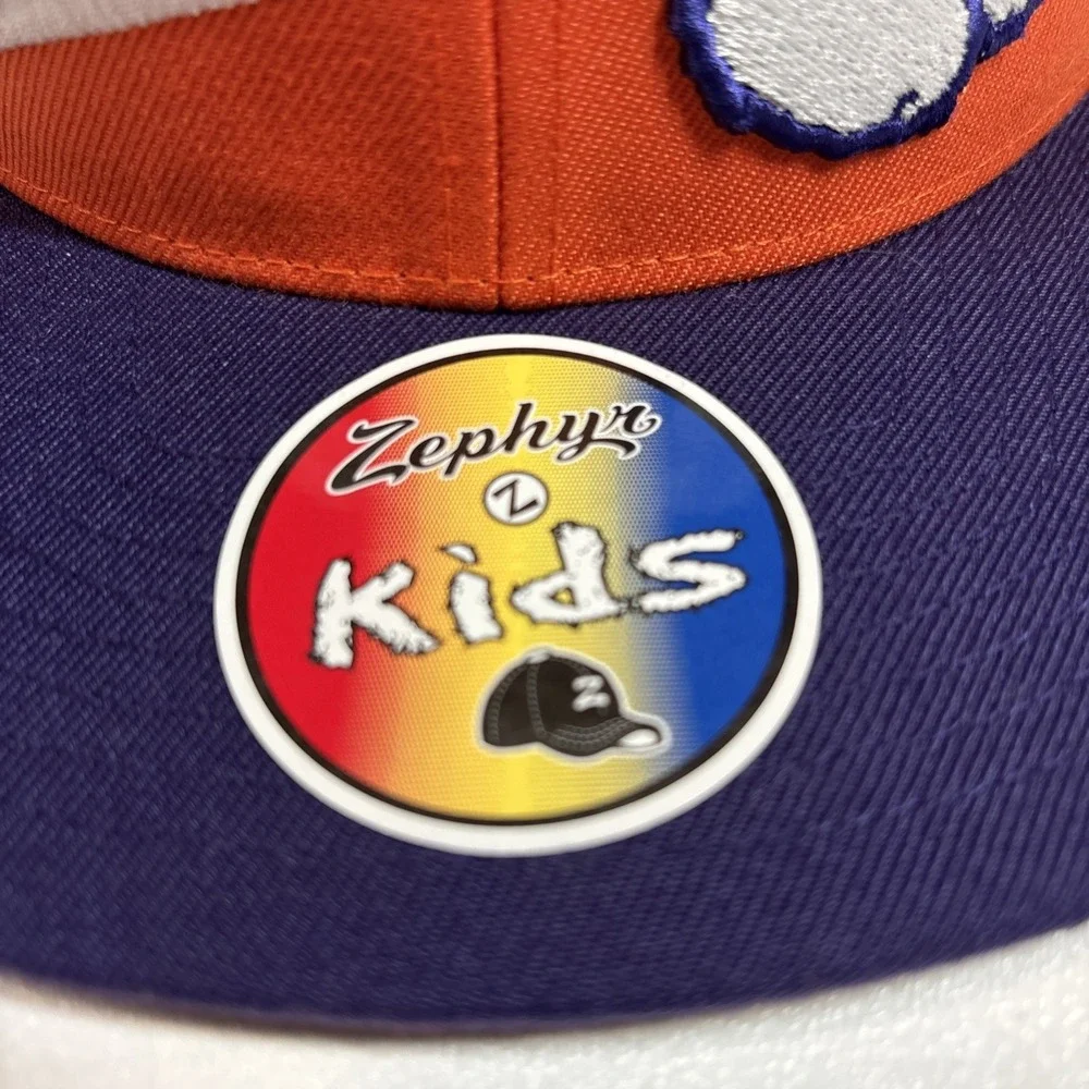 Zephyr Kids -Clemson Tigers Embroidered Snapback Flat-Billed Orange Hat Cap NWT